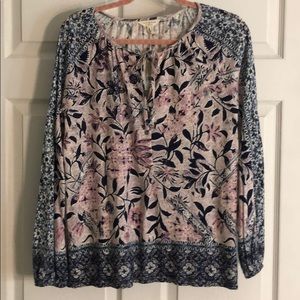 Lucky Brand paisley floral blouse